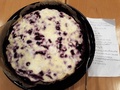 Sitruunainen mustikkapiirakka.